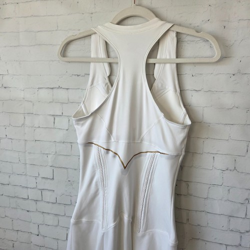 Abito tennis Nike ASO Maria Sharapova Wimbledon 2011 taglia S bianco oro 425915 - Foto 11 di 13