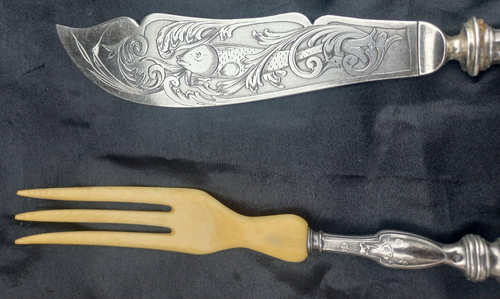 Couverts argent poinçon minerve couverts salade poisson d'époque Art Nouveau - Imagen 20 de 24