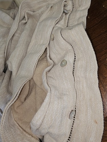 Lauren Ralph Lauren Lino Algodón Beige Bronceado Diseño Recortado Almohada Conjunto Falso Defecto - Imagen 3 de 9