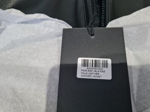 Kylie Jenner Faux Leather Cropped Hooded Jacket (KHY) - XXS | Brand New ✅ - Picture 3 of 3