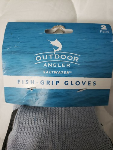Fish Grip Gloves - Blue Woven Side/Rubber Waterproof Side - Fishing - Picture 2 of 4