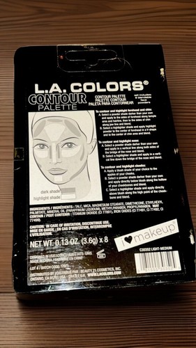 LA COLORS I Love Makeup 8-Color Light/Medium CONTOUR PALETTE-New - Picture 2 of 2