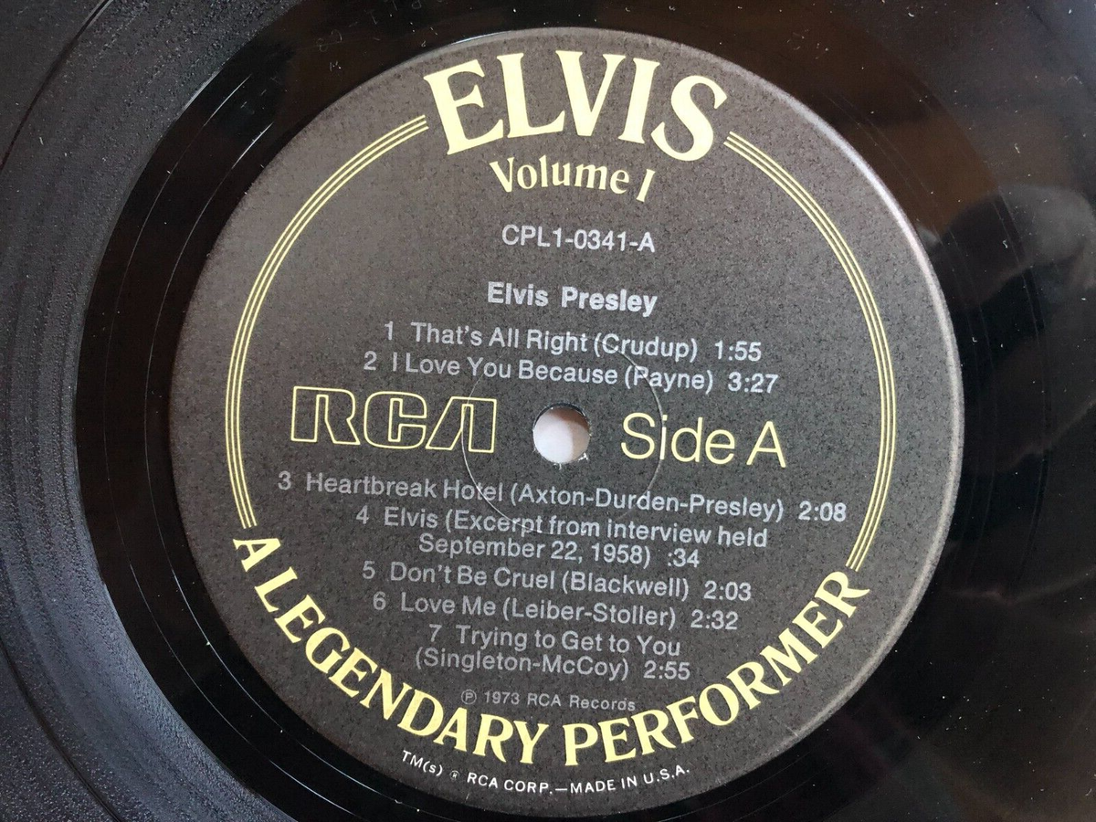 Elvis Presley A LEGENDARY PERFORMER VOLUME 1 Original 1974