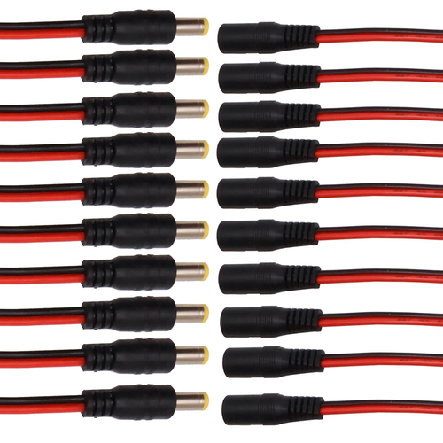 15Pairs DC Power Cable 12V 5A Plugs Male and Female Jack Barrel Connectors Wire - Picture 12 of 12