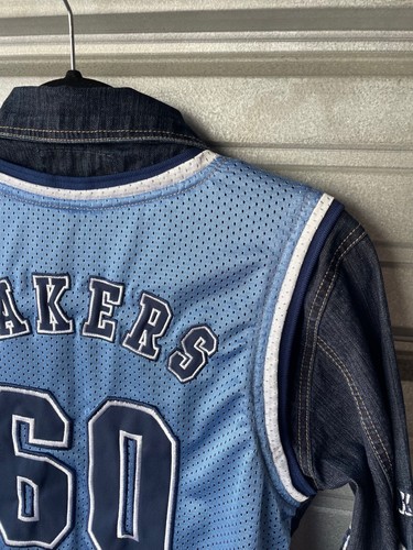 Vintage Carl Banks G-III Sports Los Angeles Lakers Blue Denim Jacket Women's M - Picture 11 of 17
