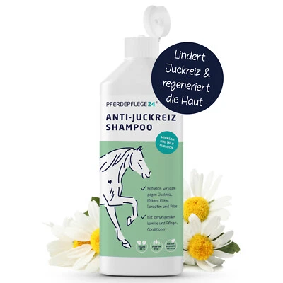 PFERDEPFLEGE24 Anti Juckreiz Shampoo Pferd - Natürliches Pferdeshampoo gegen Juckreiz - 500ml