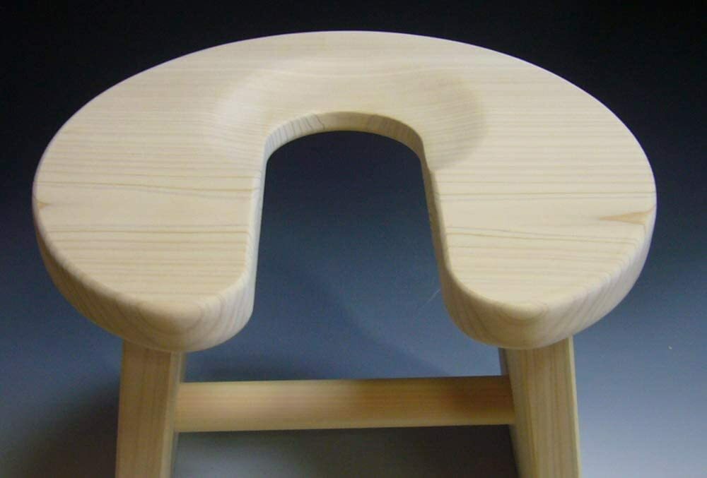 Japanese Hinoki Bath Chair Natural Wood Stool Yc H21cm