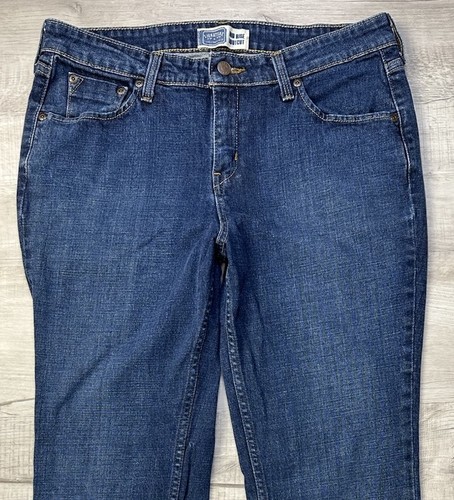 Signature Levi Strauss Mid Rise Bootcut Jeans Blue Denim Womens 12 L/C (32X31.5) - Picture 4 of 17