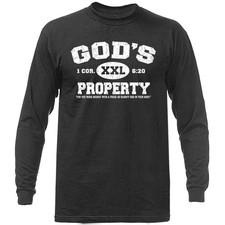 God's Property Christian Religious God Bible Church Jesus Christ Long Sleeve
