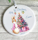 Babys first Christmas 1st Xmas tree decoration bauble Peter/Flopsy keepsake gift