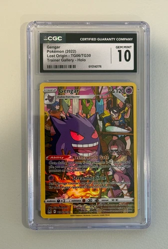 2022 Pokémon Lost Origin TG06/TG30 Gengar Trainer Gallery Holo CGC 10