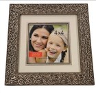 NEW! GREENTREE GALLERY Photo Frame Bronze Ornate Gold Tone 8" Square Photo 4"x4"