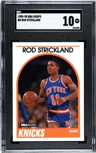 1989-90 NBA Hoops #8 Rod Strickland SGC 10 GEM MINT
