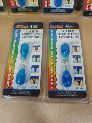 NOS (6) Malibu 4 Watt Blue Replacement Bulb 2 pack Blue LV516B (12 TOTAL BULBS) - Picture 2 of 3