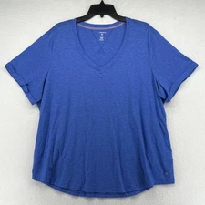 Layer 8 Women's Short Sleeve Blue Activewar T-Shirt Size 3X