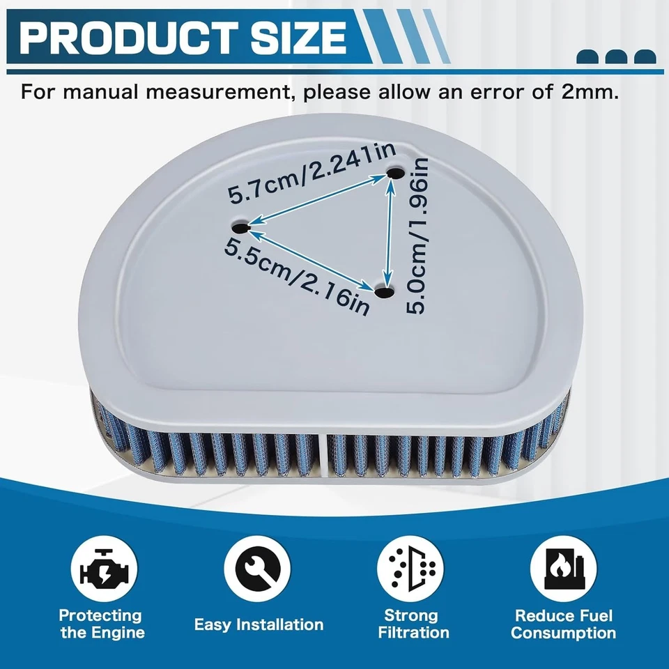 Filtro de ar 29461-99 HD-1499 para Harley Davidson 1999-2007 Road King Glide Ultra - Imagem 4 de 4