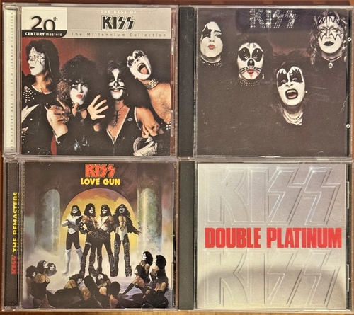 KISS - 4 CD LOT - LOVE GUN/DOUBLE PLATINUM/ST/BEST OF - CDS - Bild 1 von 4