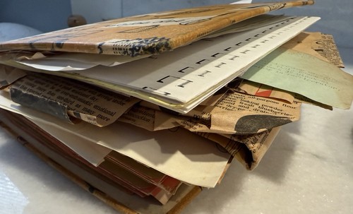Vintage Recipes Over Stuffed Binder Cards Handwritten Clippings Clipped Typed - Picture 4 of 15