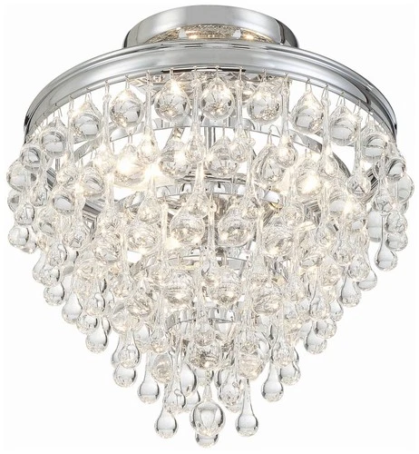 Crystorama Calypso 12" Wide Polished Chrome Ceiling Light - Picture 3 of 7