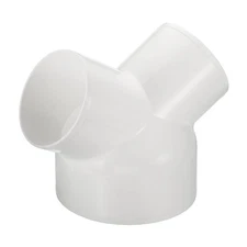 6" to 4" 3 Way Duct Splitter Reducer Y Fittings Air Vent Duct Connector White