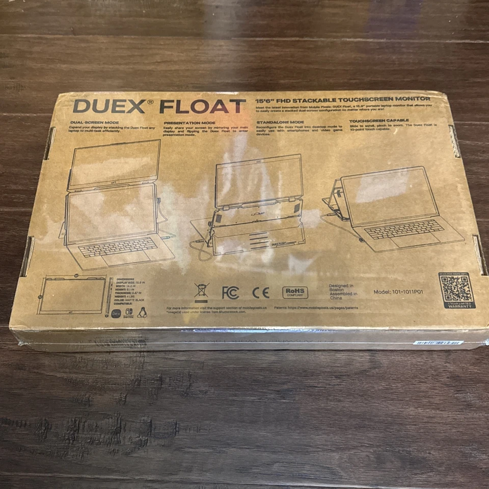 Mobile Pixels 15.6" Duex Float Portable Stacked Touchscreen Monitor 101-1011P01 - Image 2 of 2