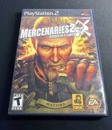 Mercenaries: World in Flames (Sony PlayStation 2, 2008) PS2 No Manual TESTED