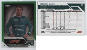 2023 Topps Chrome Formula 1 F1 Drivers Green Refractor /99 Fernando Alonso #32