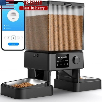 Automatic Cat Food Dispenser 5G WiFi Smart App Voice Recorder Scheduled Feeding