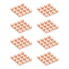 8 Pcs Copper Heatsink 12x12x2mm, Heat Sink Cooler Radiator for Raspberry Pi