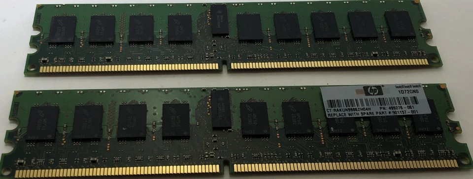 2x 2GB PC2-6400P ECC RAM Server Micron MT18HTF25672PY-80EG1 DDR2 DIMM - Image 2 of 2