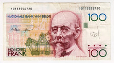 1980 Belgium 100 Frank 10113556720 Paper Money Banknotes Currency