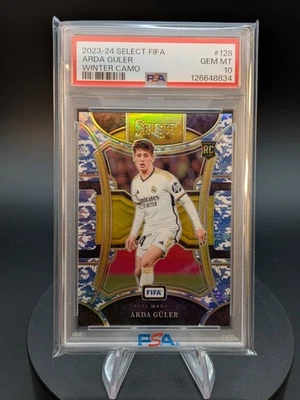 2023-24 Panini Select Fifa - Arda Güler /99 Winter Camo #128 RC Rookie PSA 10 - Bild 1 von 2
