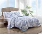 Tommy Bahama - King Quilt Set, Reversible Cotton Bedding with King, Kayo Blue 