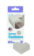 Foam Rubber Corner Guards, for Sharp Corners, Tables, Furniture, 4 CT, Gray