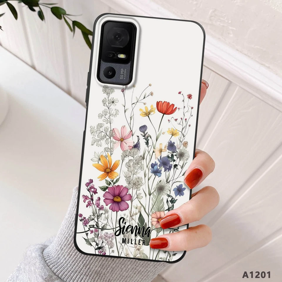Funda TPU Personalizada Diseño Flores para TCL 50 SE 50 LE 505 605 60 SE 50 XE Cubierta Foto 4 de 4