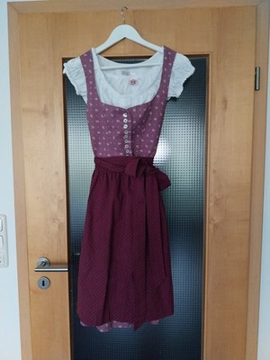 Klassisches Dirndl Gr. 38 knielang Wenger Spieth & Wensky rosa Topzustand!