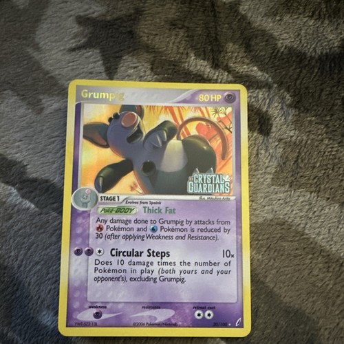 Nintendo Grumpig 29/100 EX Crystal Guardians Regular 2006 80HP