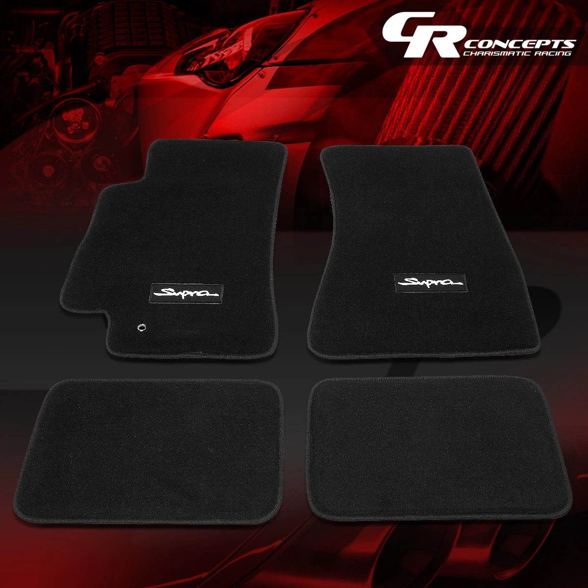 Juego De Alfombrillas De Felpa Con Logo Para Honda Acura Integra DC2 (1994-2001) - Negras, De Nailon, Personalizadas