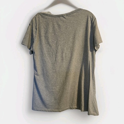Small Show Women's Short Sleeve Grey Cotton Nursing T-Shirt XL - Picture 2 of 4