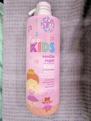 COCO KIDS~~VANILLA SUGAR~~3-IN-1 SHAMPOO/CONDITIONER/BODY WASH 24 OZ PUMP 107