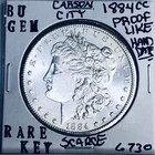1884 CC BU GEM MORGAN SILVER DOLLAR UNC MS+++ U.S. MINT RARE KEY COIN 6730