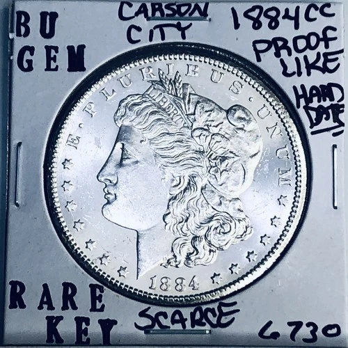 1884 CC BU GEM MORGAN SILVER DOLLAR UNC MS+++ U.S. MINT RARE KEY COIN 6730