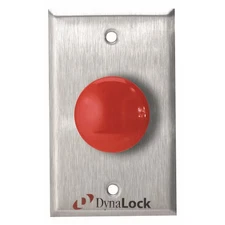 Dynalock 6220 Exit Push Button, Ss, Red