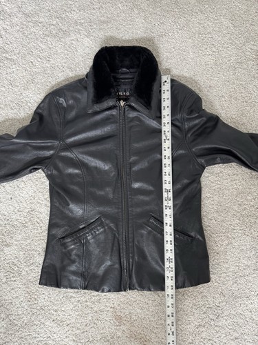Women’s Wilson Leather Y2K Jacket with Removable Faux Fur Collar Large - Picture 10 of 10