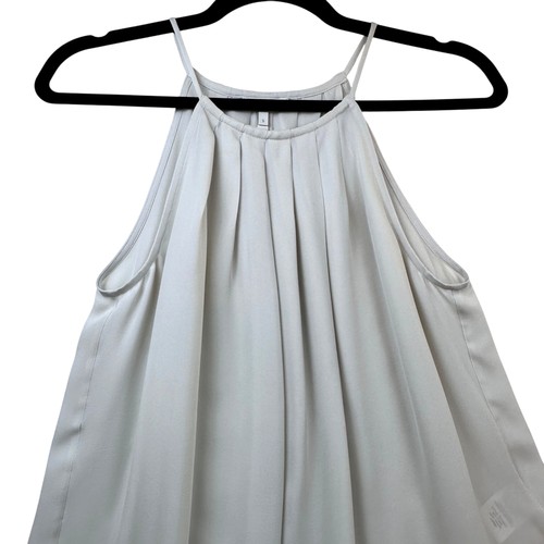 Joie 100% Seide Neckholder Bluse Creme Plissee Top Small Chic Minimalistisch Business - Bild 3 von 8