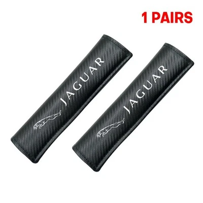 2PCS Leather Car Seat Belt Shoulder Strap Pad Cover Jaguar XF XJ XFR XKR S-Type