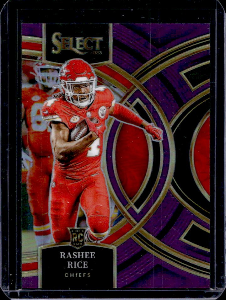 2023 Select Rashee Rice Purple Prizm RC Premier #/75 Chiefs
