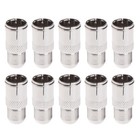 10 Pcs F Connector Male Plug To Female Adapter Push On RF Coaxial
