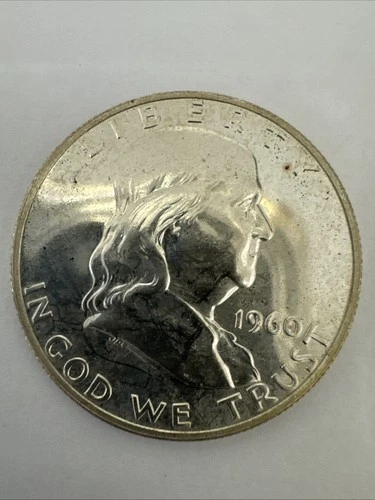 1960 Franklin Half Dollar proof 90% Silver coin