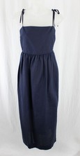 Uniqlo NWT Women's Navy Blue Linen Blend Camisole Dress Size Medium